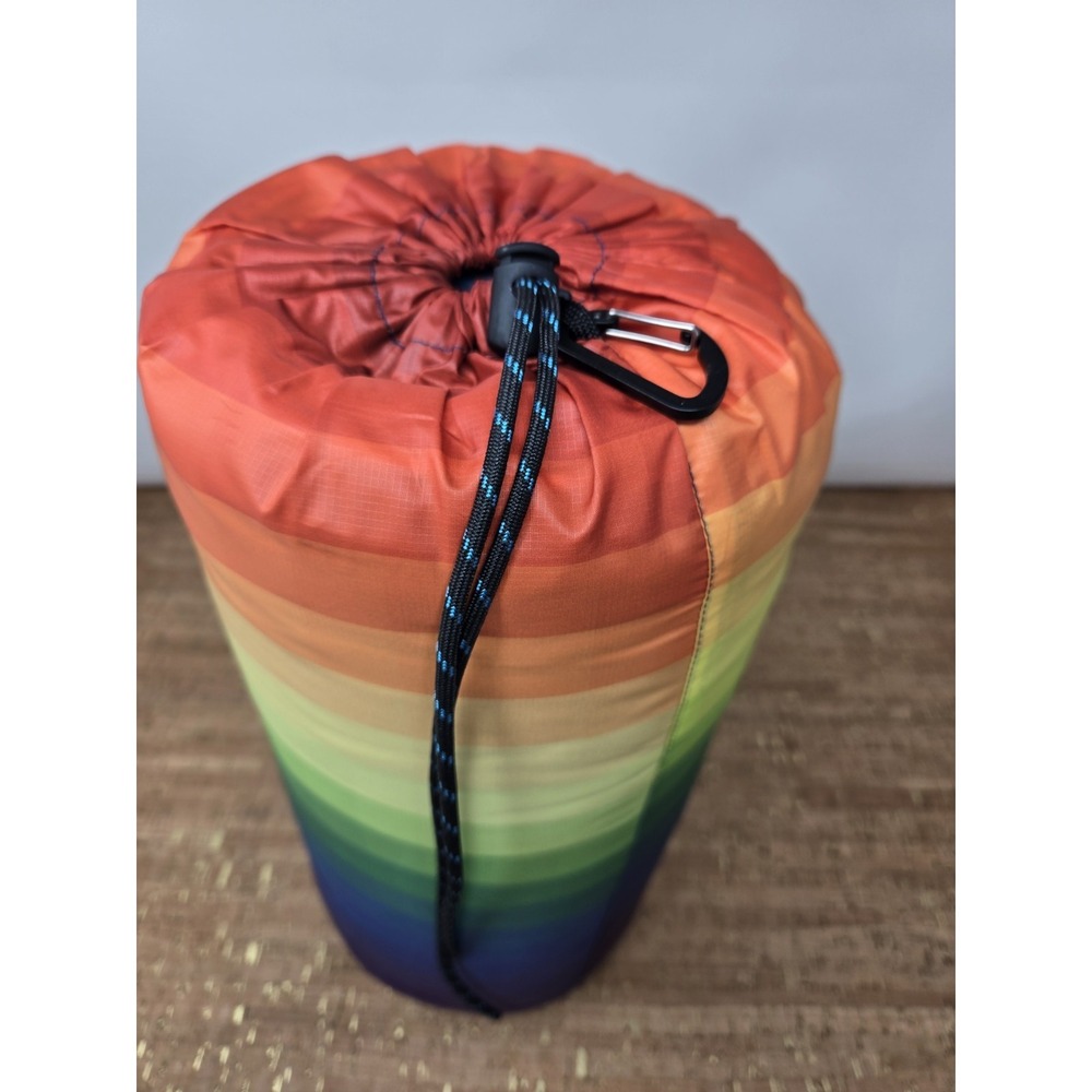 Rumpl Original Puffy Blanket Rainbow Fade Camping Outdoor Sz 52x75" 1 Person - Picture 9 of 9